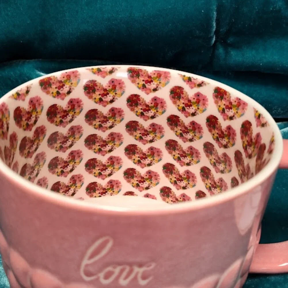 Valentines ‘Love’ Hearts & Floral Coffee Mug - Mia Charro by Magenta NWT